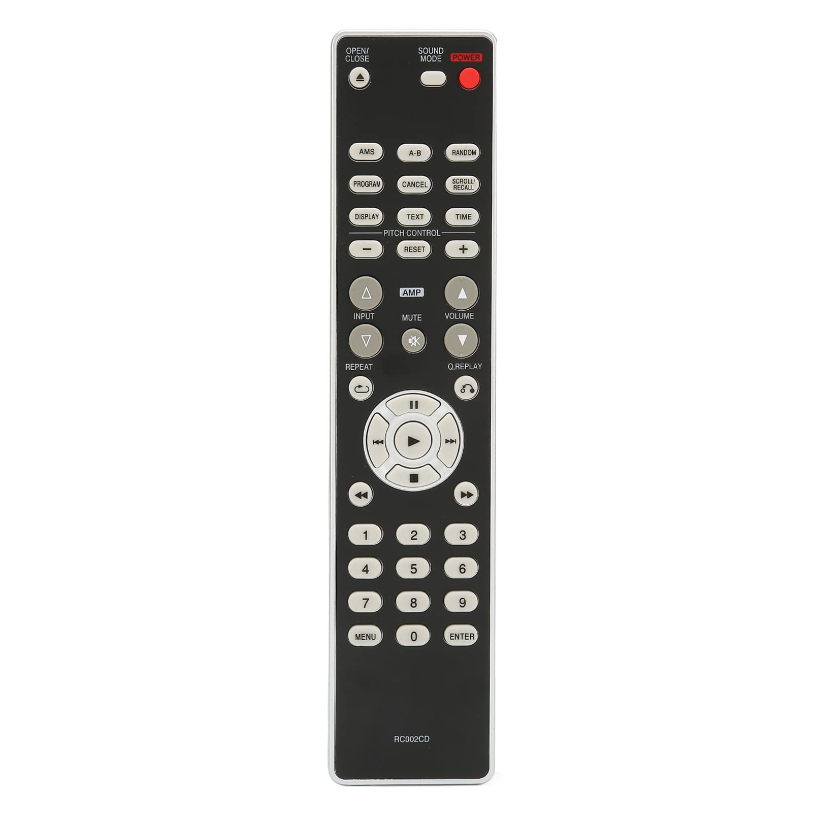 Remote Control, RC002CD CD Player Remote Control Multi Function Replacement Remote for Marantz CD5004 CD5003 CD6002 CD6005 CD6006