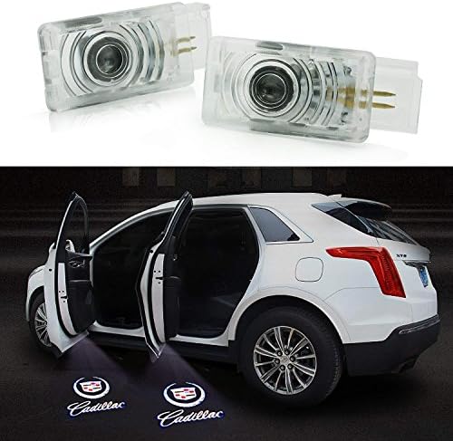 Soondar 2 pcs Universal Wireless Car Projection LED Projector Door Shadow Light Welcome Light Laser Emblem Logo Lamps Kit, No Drilling