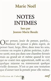 Marie Noël, "Notes intimes"
