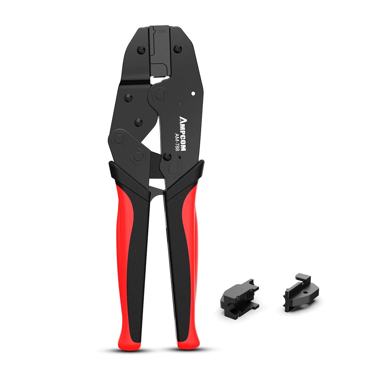 AMPCOM RJ45 Crimping Tool Ratchet Crimper Plier for CAT6A CAT7 RJ45 8P8C Shielded Ethernet Modular Plug