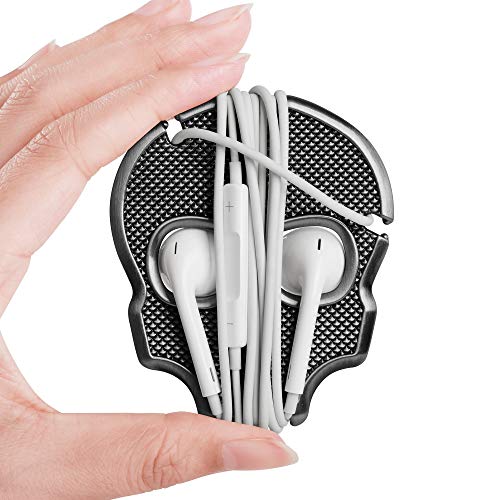 Shechane Earphone Winding Earphone Winder Organizing Headphone Cable Stylish Earphone Storage Metal Color Headphone Storage Dark Gray - Thumbnail 4