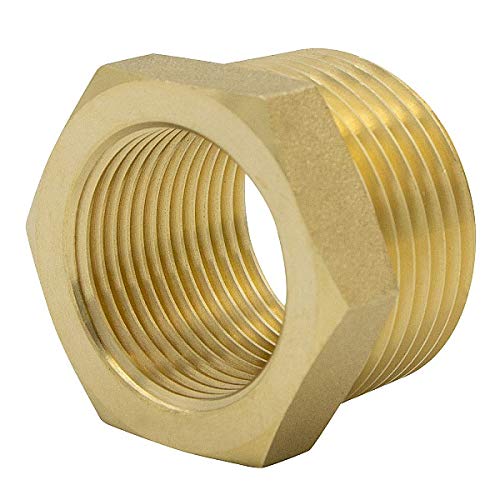 VARIOSAN Reducer 15020, 3/4 inch x 1/2 inch male thread, brass, suitable for drinking water.