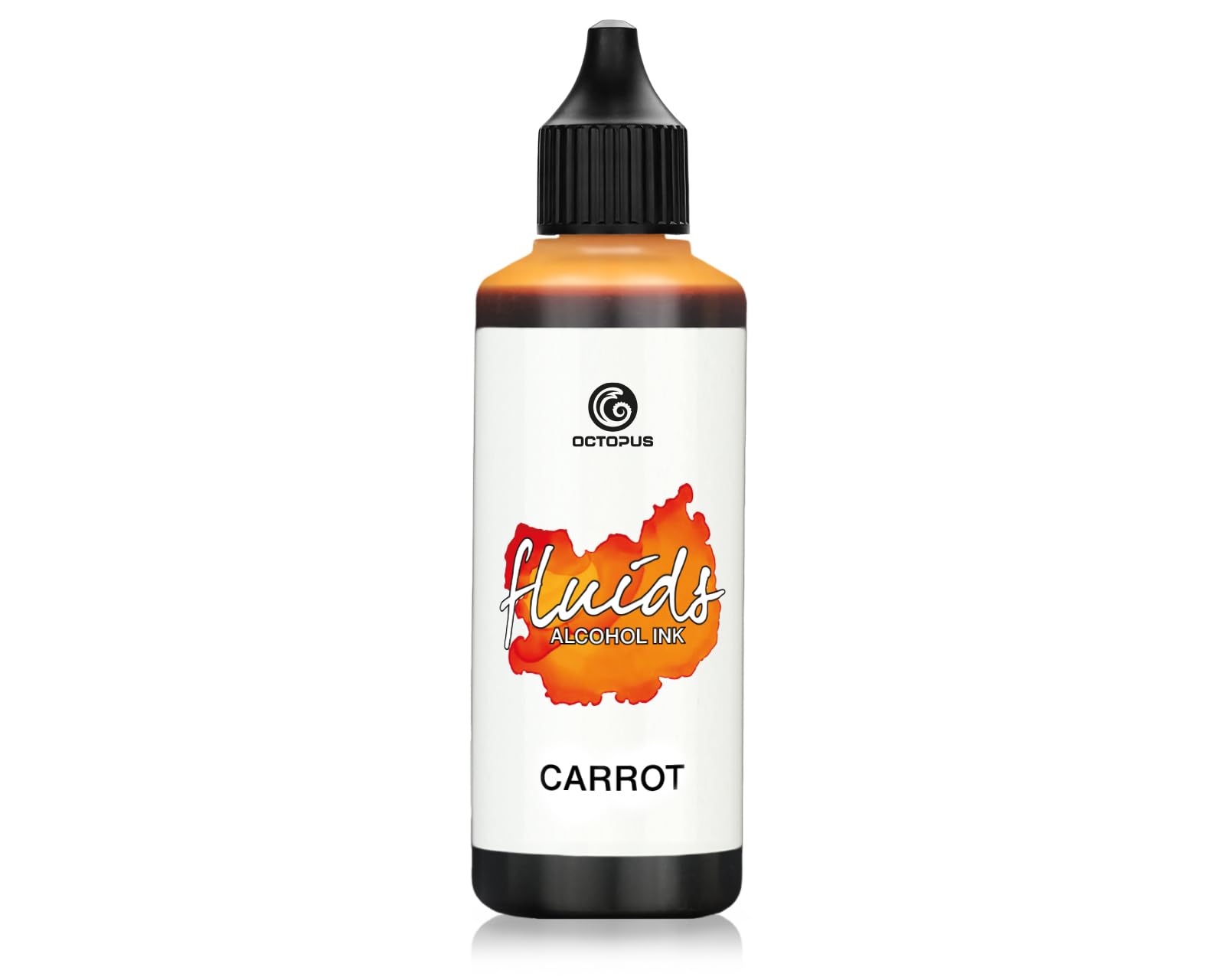 100 ml Fluids Alcohol Ink Carrot for Fluid Art and Resin, Orange