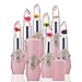 Jelly Lipstick,Outsta 6Pcs/Set Bright Flower Crystal Magic Temperature Change Long Lasting Moisturizer Color Lip,Pink(Leave a Message for Color)