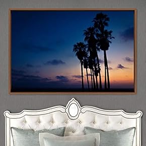 signwin Framed Canvas Wall Art Palm Tree Colorful...