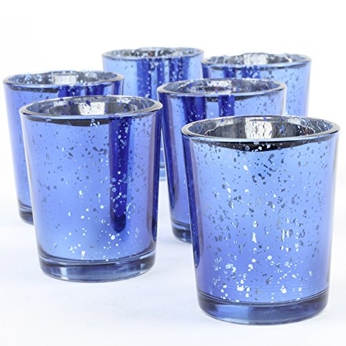 Koyal Wholesale 12Pack Antique Votive Cups, Mercury Glass Candle
