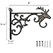 Mkono Hanging Plant Bracket Hook Iron Decorative Plant Hanger for Flower Basket Bird Feeder Wind Chime Lanterns