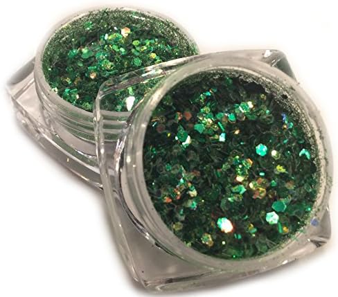 โ
Body hair face glitter and festival cosmetic chunky glitters uv powder mist โ
โ best w/ glue (Green Pixy)