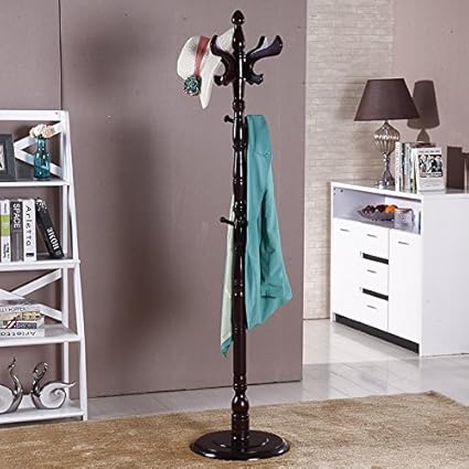 Amazon Com Wood Coat Rack Floor Continental American