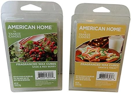 2 Pc Scented Wax Melt Bundle- 1- Sage and Red Berry, 1- Santa's Treat