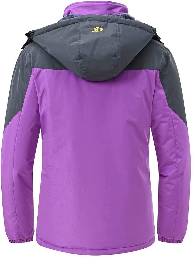 Pdbokew Women's Skiing Snowboarding Jackets Fleece Hood Mountain Snow Coat: Clothing