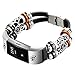 For Fitbit Charge 2 Bands, Somoder Handmade Vintage Fashion Alloy Leather Bracelet for Fitbit Charge 2, Ajustable 5.5