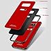 Samsung Galaxy Note 8 Case,Luhuanx Note 8 Glass Case,Tempered Glass Back Cover + TPU Frame Hybrid Shell Slim Case for Note 8,Galaxy Note 8 Red Case, Anti-Scratch Anti-Drop (Red)