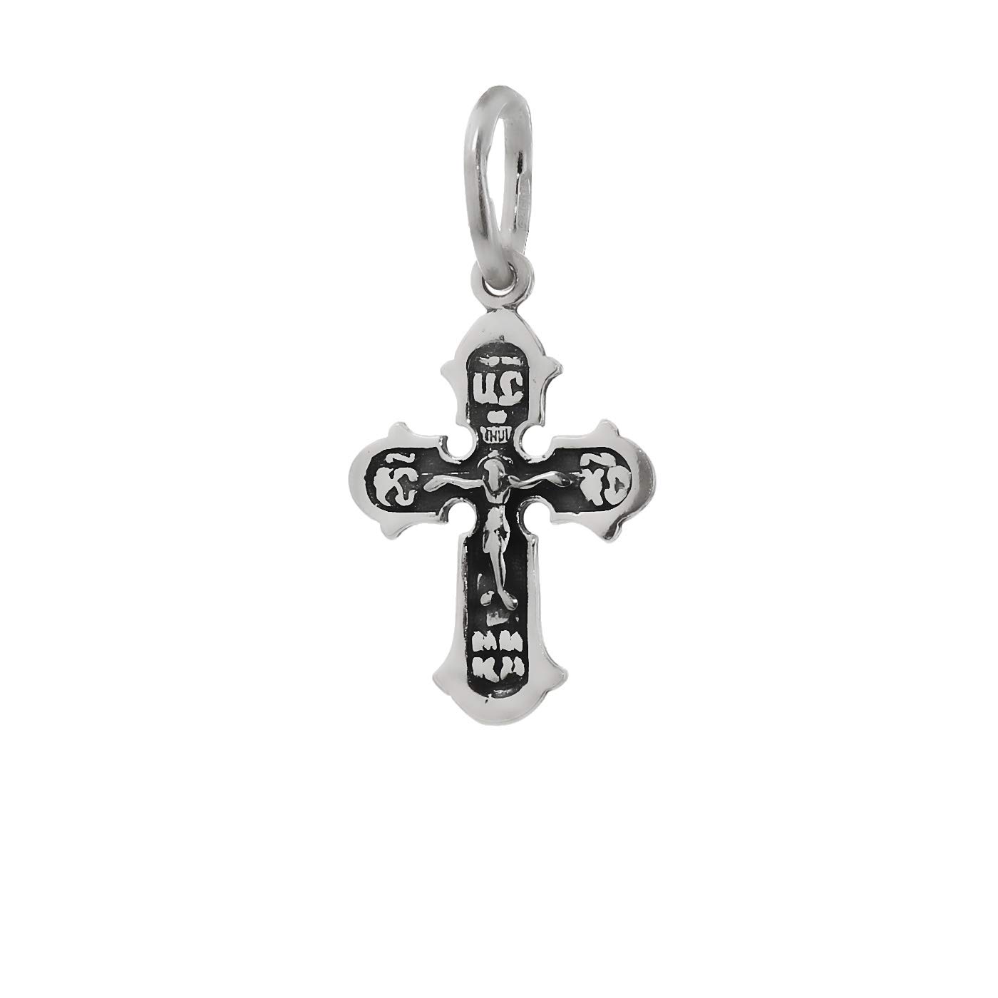 NKlaus Pendant Jesus Cross 925 Silver Orthodox Pendant Faith Symbol K23