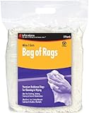 Buffalo Industries 10526BP Recycled White Cloth Tee Shirt Rags in 8-Pound Compressed Poly Bag