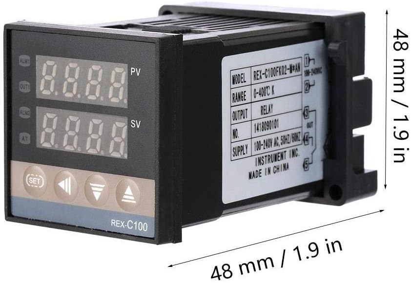 Pid Temperature Controller Relay Output Thermocouple Rex C100fk02 An Digital 0 400c Precision Thermostat Regulation - Image 3