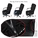 BTSKY Office Computer Chair Covers Stretchy -Polyester Desk Chair/Rotating Chair Cover, Large Size (Black, No Chair)