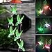 Topspeeder Solar Mobile Wind Chime with Color-Changing LED Lights - Waterproof Hummingbird Wind Chimes for Home, Party, Garden Decoration (Copper Board Hummingbird)