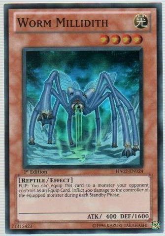 Yu-Gi-Oh! - Worm Millidith (HA02-EN024) - Hidden Arsenal 2 - Unlimited Edition - Super Rare
