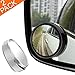 RearX Blind Spot Mirror, 2” Round 360 Degree Adjustable HD Glass and ABS Housing Convex Wide Angle Rear View Mirror for Universal Car Fit w/ 3M Stick on Adhesive, 2 Pack (Black)