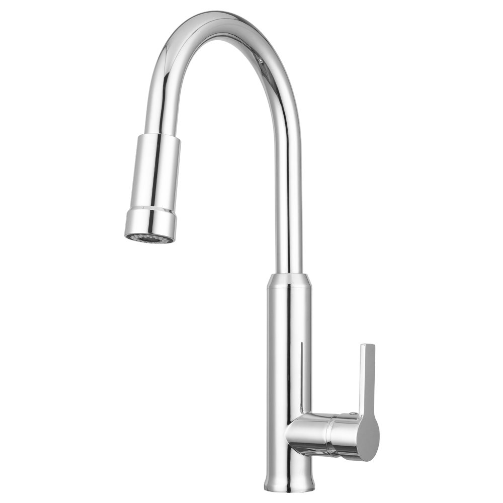 Othello Pull Down Kitchen Faucet by Pacific Bay (Chrome) - Features Multiple Spray Functions, and an Eco Friendly Water and Energy Saver