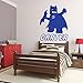 Personalized Wall Decals - Lego Batman with Name Below - Superhero Party Decorations, Kids Bedroom Wall Stickers, DC Comics