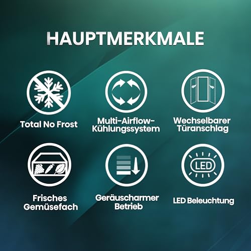 Hisense RB327N4ADD Kühl-Gefrier-Kombination, EEK D, Total NoFrost, wechselbarer Türanschlag, Flaschengitter, 171 Liter Kühlteil, 85 Liter Gefrierteil, Inox Look thumbnail 3