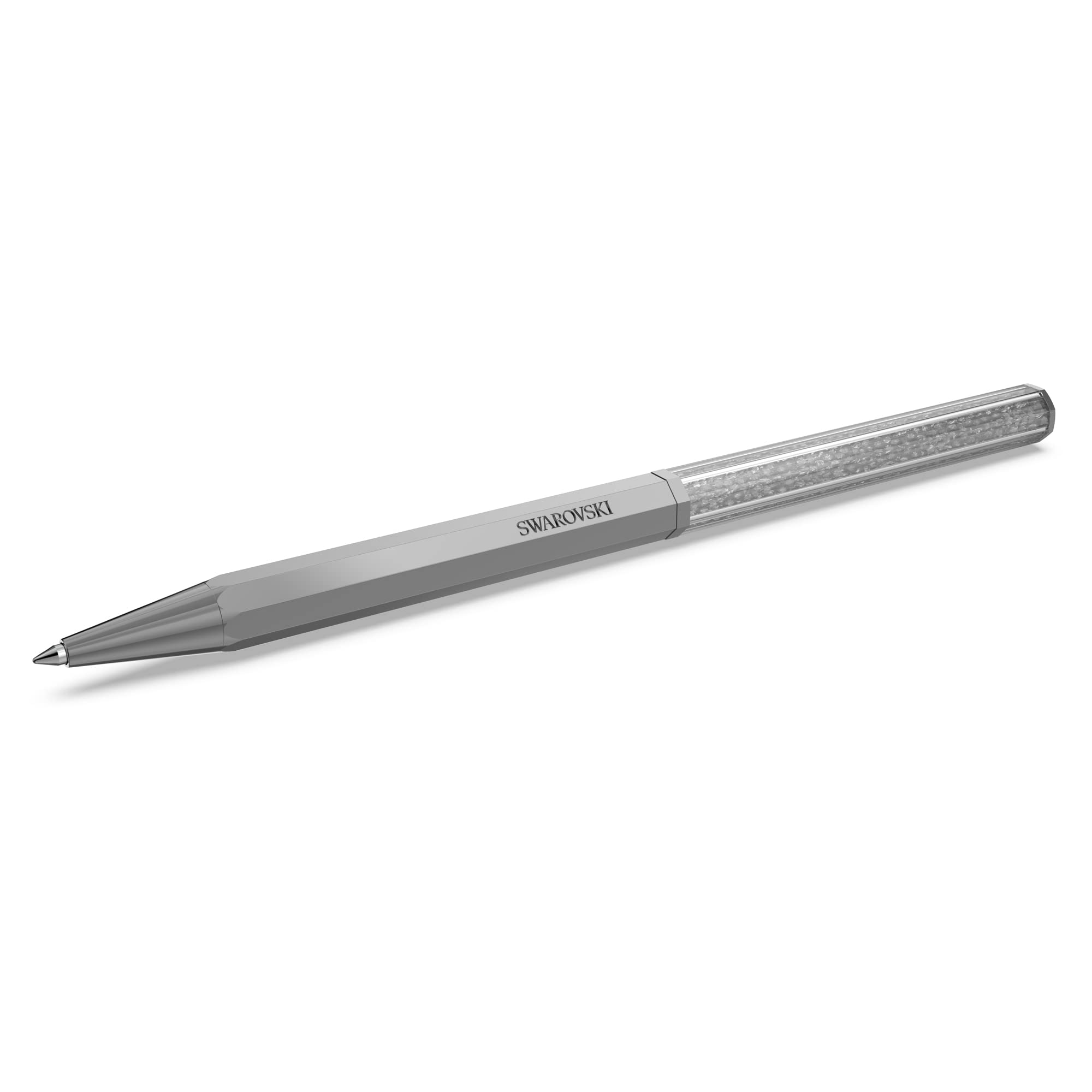 Swarovski Crystalline ballpoint pen, Octagon shape, Silver Tone
