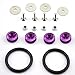 Amooca Purple Finish JDM Quick Release Fasteners for Car Bumpers Trunk Fender Hatch Lids Kit