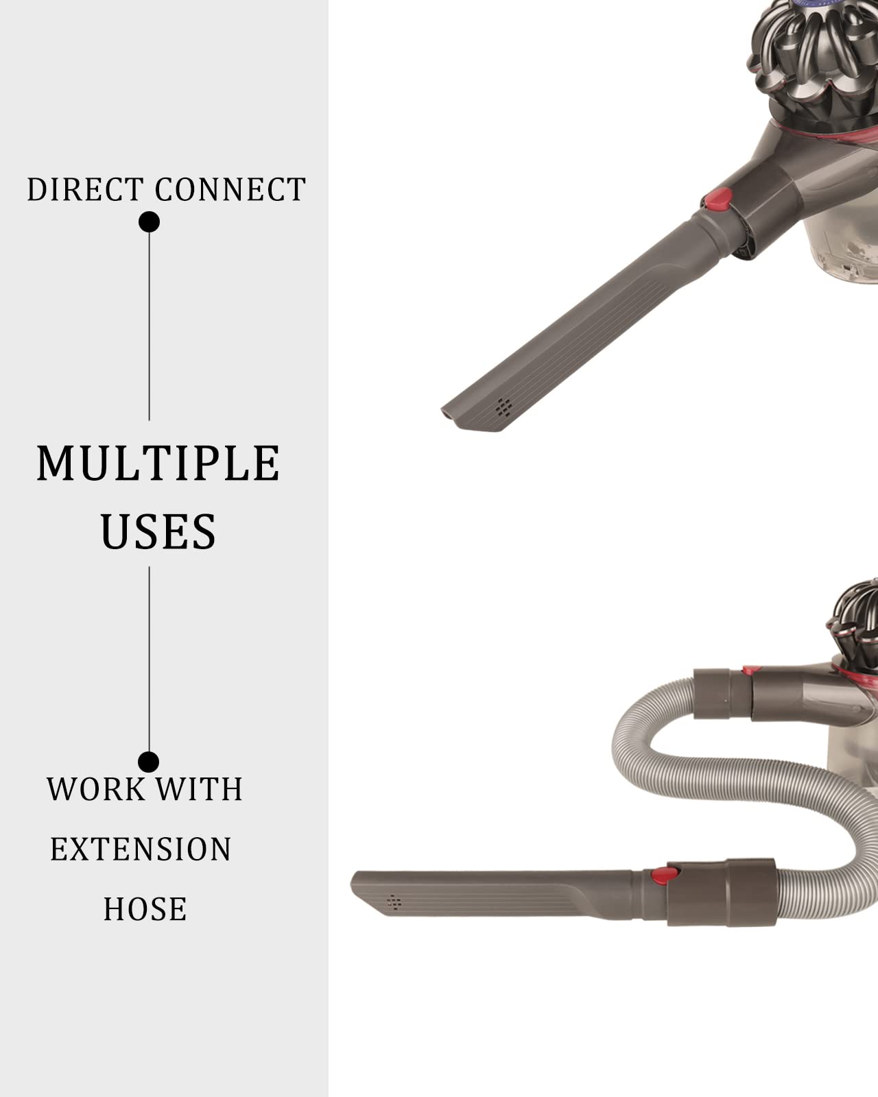 Fulllclean Crevice Tool Attachment Compatible with Dyson Gen 5 Gen5 V15 V12 V11 V10 V8 V7 Vacuum Cleaner Accessories Replacement Parts Brush Nozzle