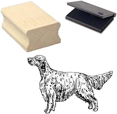 English Setter Motif Stamp with Cushion Scrapbooking Embossing Crafts Dog