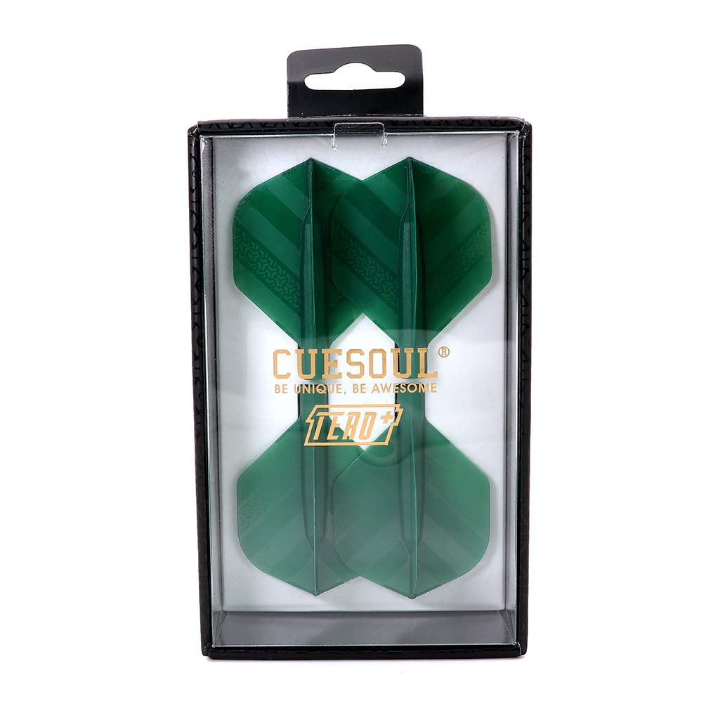 CUESOUL TERO+ AK4P Dart Flights,New Double Direction Telescopic and Rotating Dart Flights System（green）