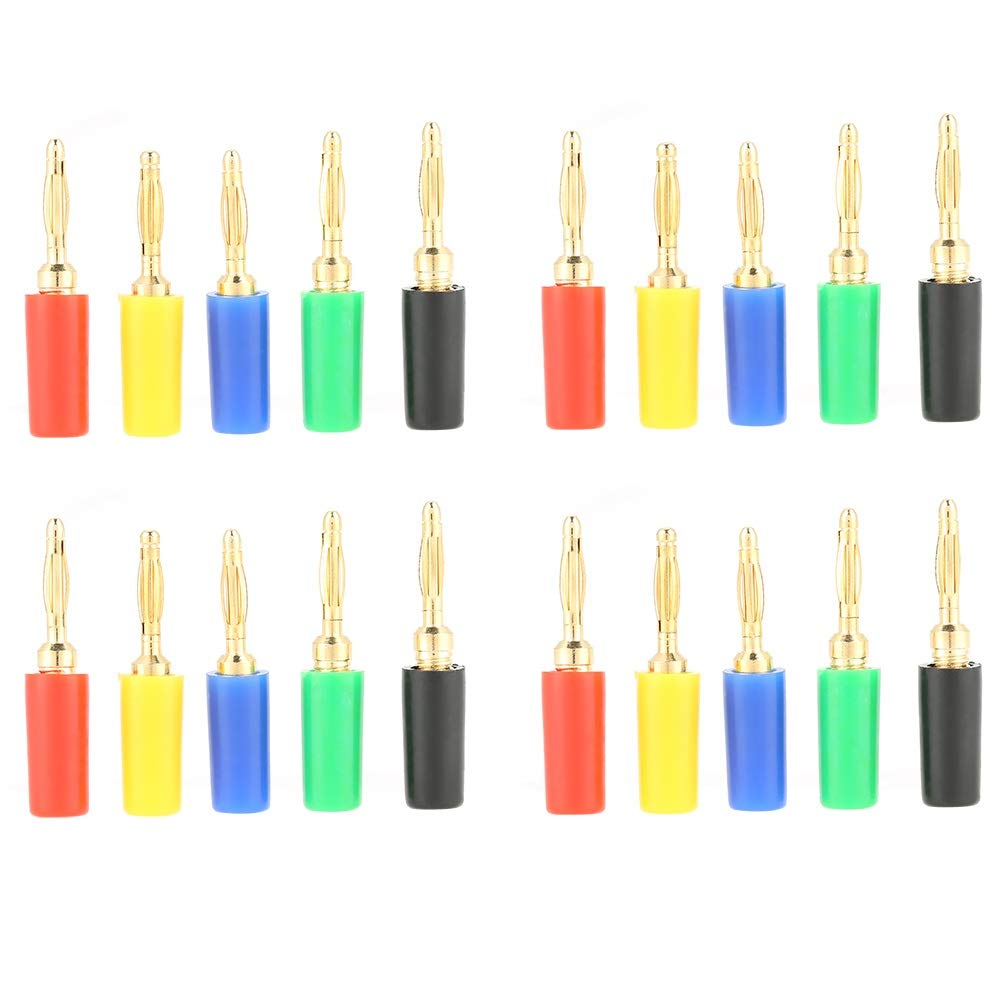 TICFOX Samfox Banana Socket Panel Mount - Amplifier Terminal Binding Post 2mm Banana Plug Jack Mount Connector 20pcs