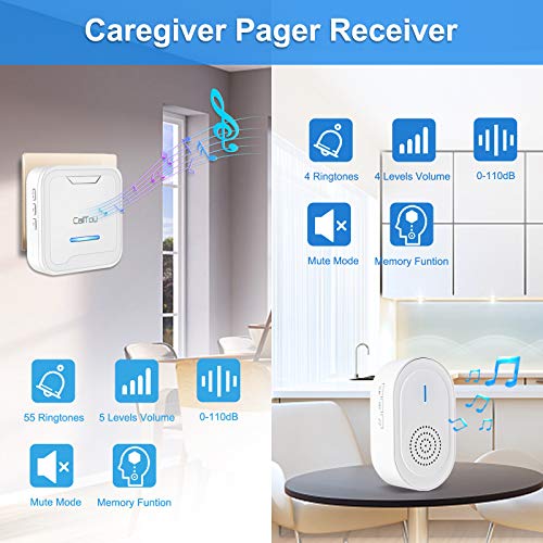 CallToU Wireless Caregiver Pager System Caregiver Call Button Nurse