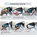 AUTOMB Car Side View Mirror Anti-Glare Film- Rear View Mirror HD Nano Anti Glare Anti Fog Rainproof Waterproof Membrane for Automobile Rearview Mirror and Side Window (Rec+Oval)