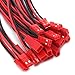 BestTong 20 Pairs Silicone Male & Female JST Connector 22 AWG JST Plug Connector 2 Pin Male Female Plug Connector Cable Wire for LED Lamp Strip RC Toys Battery 8 Inch