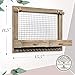 Rustic Wall Mounted Jewelry Organizer with Ring and Earring Drawers - Shabby Chic, Wood and Mesh Jewelry Holder for Women - Includes Necklace Hanging Hooks, Bracelet Rod, and Shelf for Accessories