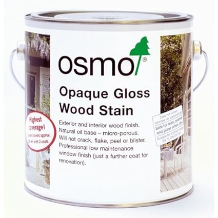 Osmo blickdicht glanz Holzbeize 0.375l weiß 2.5L