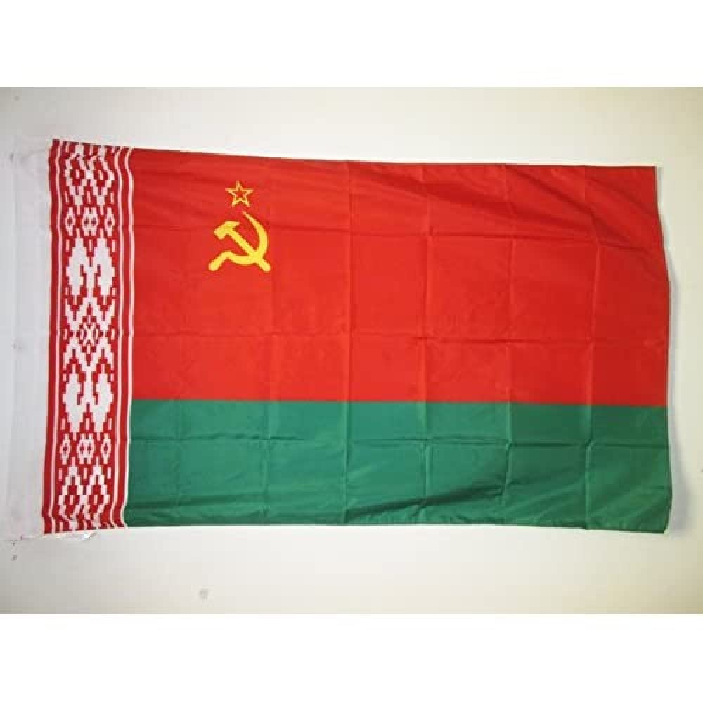 AZ FLAG - Byelorussian Soviet Socialist Republic Flag - 3x5 Ft - Byelorussia SSR Banner with Sleeve - 100% Polyester - Fade Resistant - Vivid Colors - 3' x 5' Feet - 150x90 Cm