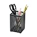 Comix Metal Pen and Pencil Holder, Squared Shaped, Wired Mesh Design, Durable Metal with Cuboid Stand - Black (B2003BK)