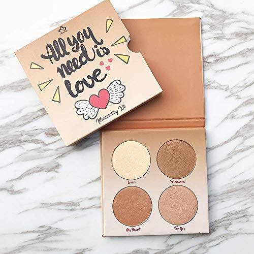 Highlighter Palette，Highlighter Makeup Palette, Glow Bronzer Highlighter Powder Kit,Face illuminator makeup palette