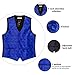 WANNEW Mens Vest Suit Vests Tuxedo Vest Vest for Men(S, Blue 3#)