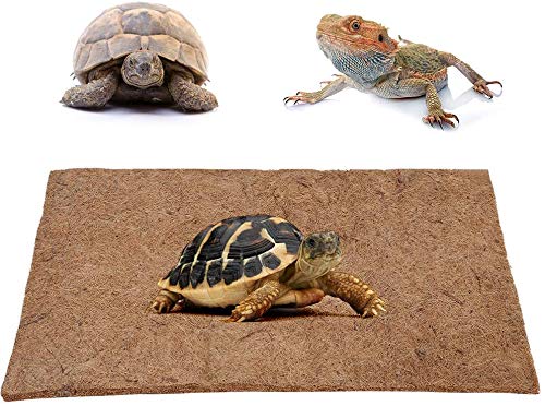 PETSOOO Coconut Fiber Dragon Substrate Reptile Carpet Pet Terrarium Liner Lizard Cage Mat for Lizard Snake Chamelon Turtle Bedding Bunny Rabbit 60x40cm NC-07