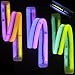 Lumistick 8 Inch Twister Glowstick Bracelets | Bendable Light Up Neon Jewelry Pack | Illuminating Bangles | Glowing Lights Perfect for Party (Dual Color Assortment, 40 Bracelets)