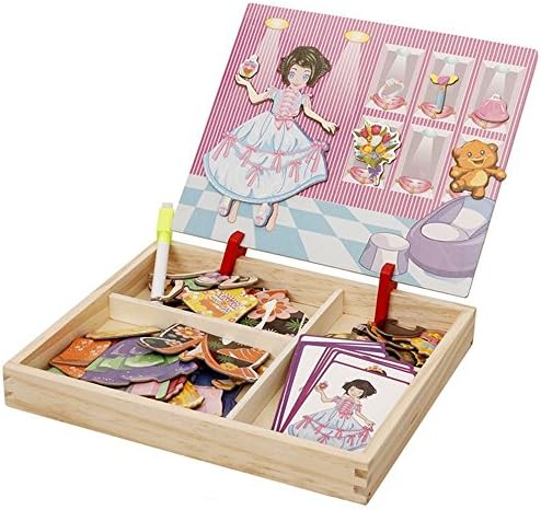 Mercurry Magnetic Kids Toys Wooden Double-face Dry Erase Board Games for Girls