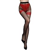 Kikoroco Women's Hollow Out Sheer Sexy Pantyhose High Waisted Slimming Shaping Silk Tights