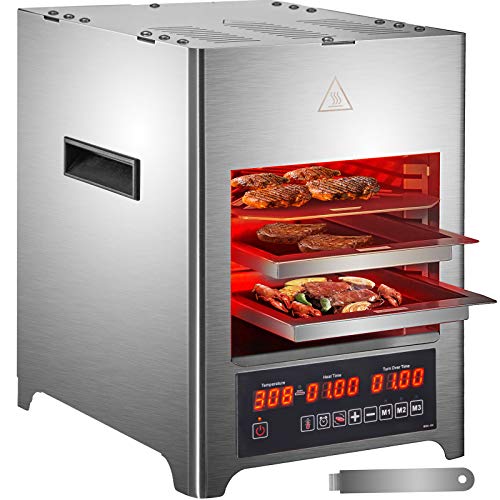 VEVOR 110V Electric Infrared Steak Grill Broiler, 1800W Infrared Steak