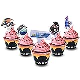 Gamer Party Supplies - 24pcs Cupcake toppers for Battle Royale birthday Cake Decorations