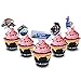 Gamer Party Supplies - 24pcs Cupcake toppers for Battle Royale birthday Cake Decorations