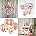IAMGO Rose Gold Party Decoration,Rose Gold Coffitti Party Supplies Theme Balloons with Happy Birthday Letter Banner Garland and Star Balloons for Baby Shower, Birthday Party